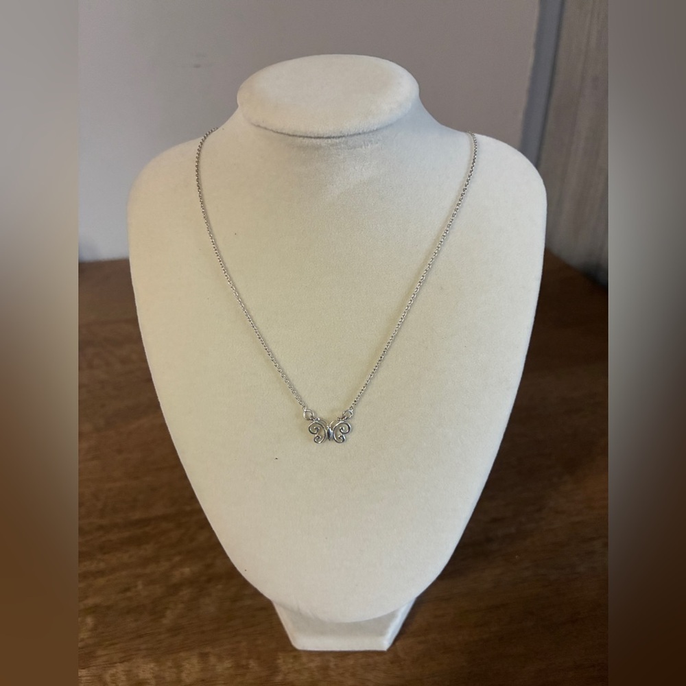 Elegant Silver Necklace with Butterfly Pendant